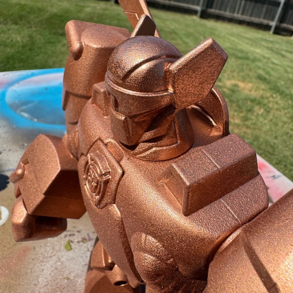 Hammered Copper Custom Painted Transformer Decorative Toy - Picture 7 of 7